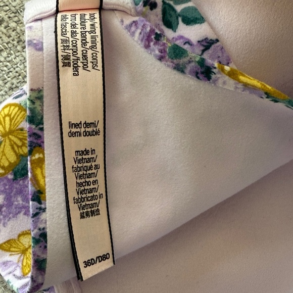 Victoria's Secret Purple Floral Bra - Picture 4 of 4